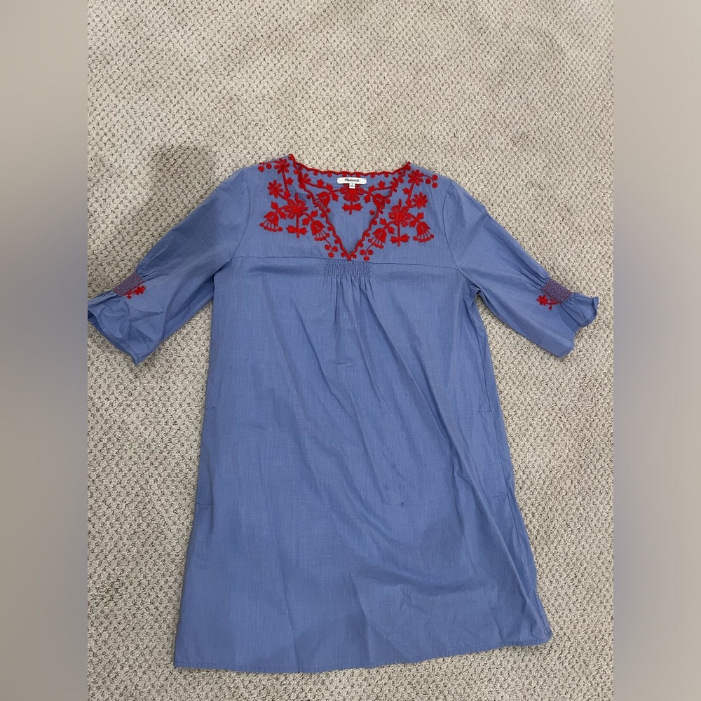 Madewell Embroidered Tunic Dress